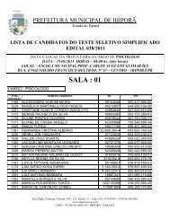 Ensalamento referente ao edital 038/2011 - PsicÃ³logo - Prefeitura ...