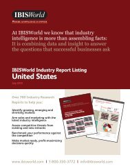 Industry Listing - IBISWorld
