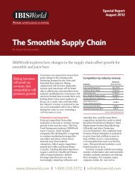 The Smoothie Supply Chain - IBISWorld
