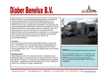 Diaber Benelux B.V. - Touwslagerstraat 15 - Ridderkerk â Tel ... - Ibix