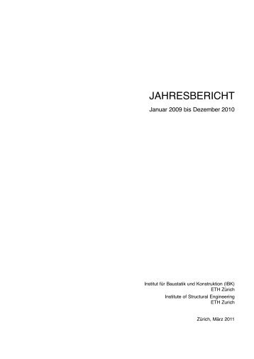 JAHRESBERICHT - Institut für Baustatik und Konstruktion - ETH Zürich