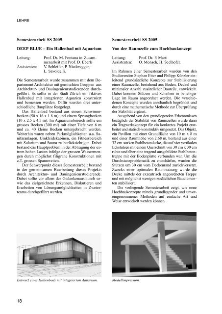 IBK Jahresbericht 2004-2006 - Institut für Baustatik und Konstruktion ...