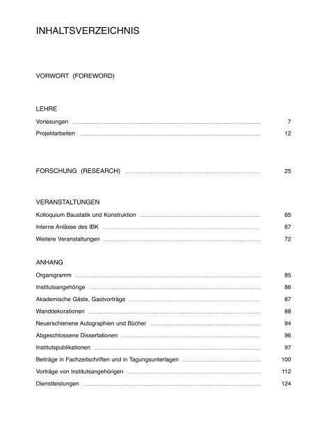 IBK Jahresbericht 2004-2006 - Institut für Baustatik und Konstruktion ...