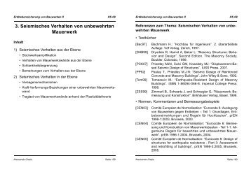 3. Seismisches Verhalten von unbewehrten Mauerwerk - Institut für ...