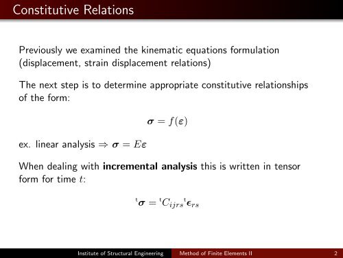 The Finite Element Method for the Analysis of Non-Linear and ...