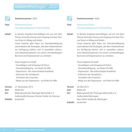 Bildungskatalog 2013 - Bildungswerk der ThÃ¼ringer Wirtschaft e.V.