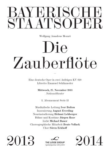 Besetzungszettel als PDF-Download - Bayerische Staatsoper