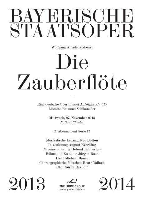 Besetzungszettel als PDF-Download - Bayerische Staatsoper