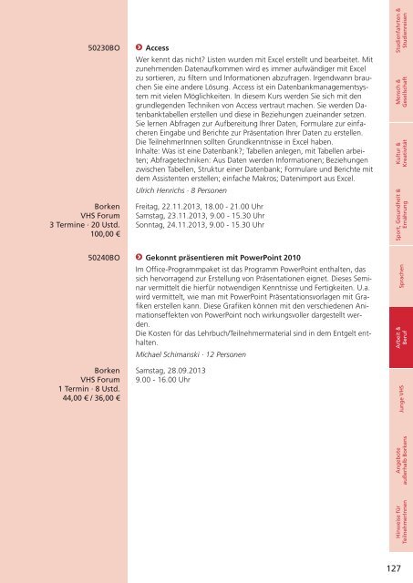 VHS-Programm zum Download - Volkshochschule Borken - Stadt ...