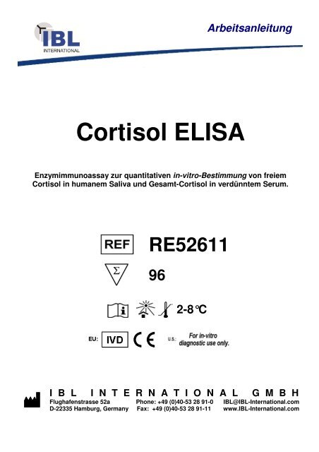 Cortisol ELISA - IBL international