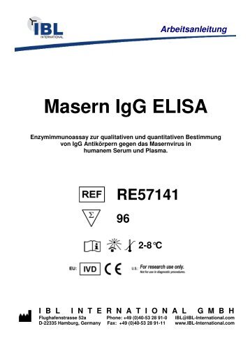 Masern IgG ELISA - IBL international