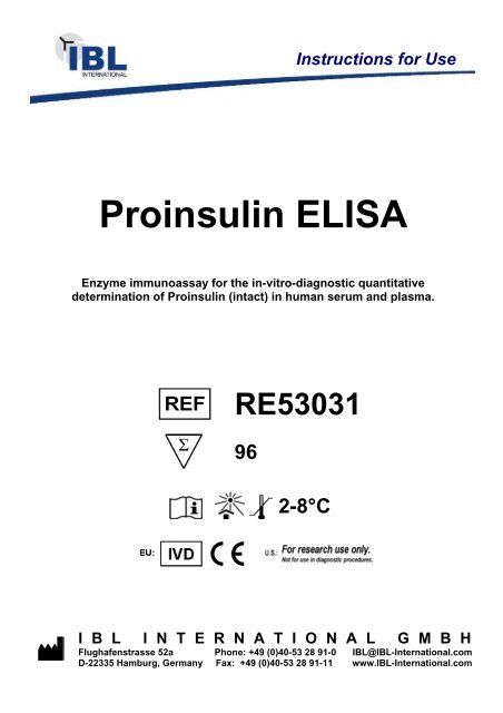 Proinsulin ELISA - IBL international