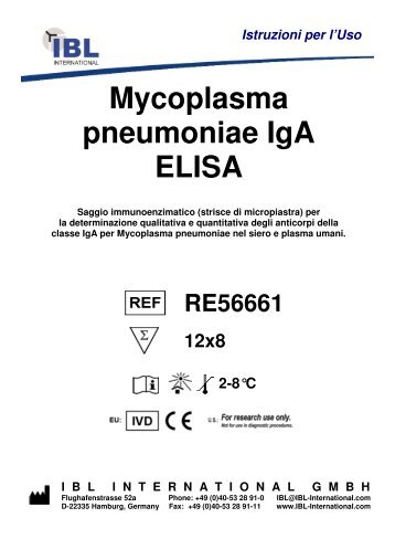 Mycoplasma pneumoniae IgA ELISA - IBL international