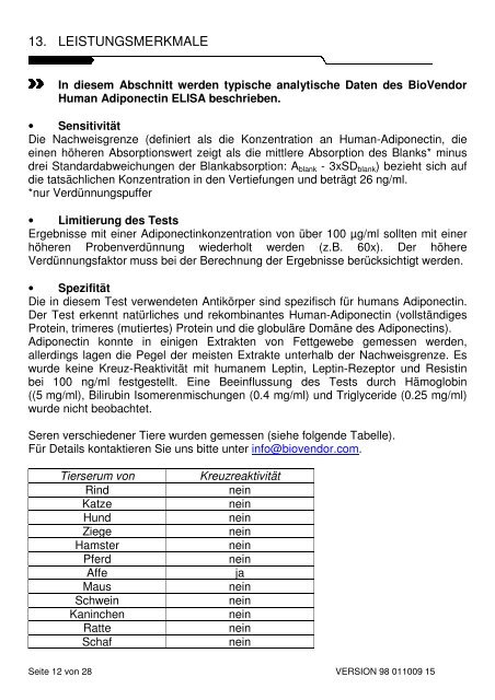 Adiponectin ELISA - IBL international