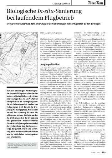 Biologische In-situ-Sanierung bei laufendem Flugbetrieb - IBL Umwelt