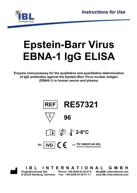 Epstein-Barr Virus EBNA-1 IgG ELISA - IBL International