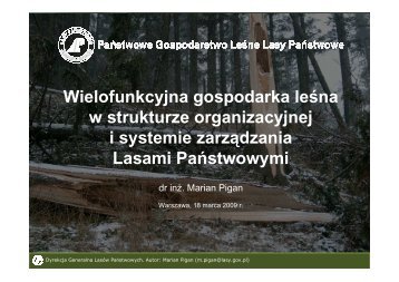 Wielofunkcyjna gospodarka leśna w strukturze organizacyjnej i ...