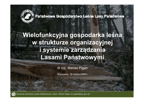 Wielofunkcyjna gospodarka leśna w strukturze organizacyjnej i ...