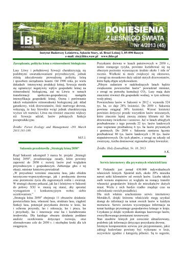 Instytut Badawczy Leśnictwa, Sękocin Stary, ul. Braci Leśnej 3, 05 ...