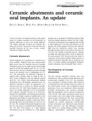 Ceramic abutments and ceramic oral implants. An update - IBMC