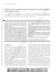 Head posture and dental wear evaluation of bruxist children ... - IBMC