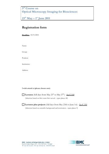 registration form - download [pdf] - IBMC