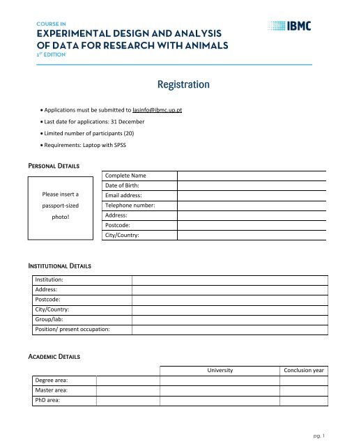 Registration - IBMC