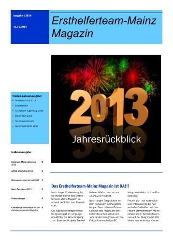 Ersthelferteam-Mainz Magazin