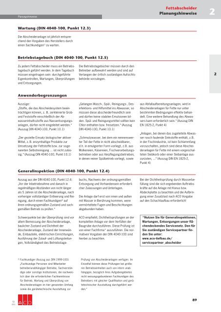 Download gesamtes Technisches Handbuch T2 (19 ... - ACO Tiefbau