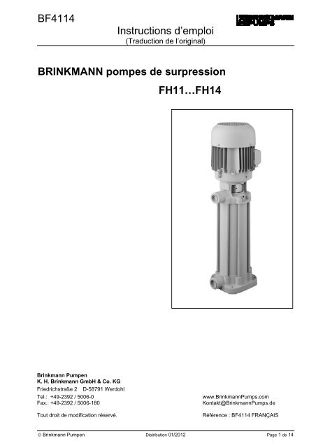 FH14 - Brinkmann Pumps