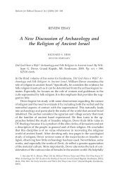 A New Discussion of Archaeology and the Religion of Ancient Israel