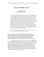 Jesus and Prophetic Actions - Institute for Biblical Research