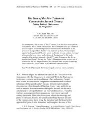 The State of the New Testament Canon in the Second Century ...