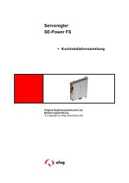 Servoregler SE-Power FS - Afag Handhabungs- und ZufÃ¼hrtechnik