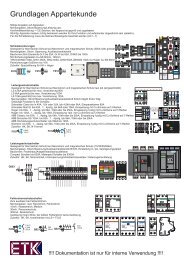 GrundlagenApparatekunde - ETK :: Elektro-Tableau Kalbermatter AG