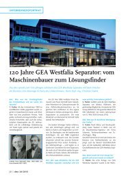 120 Jahre GEA Westfalia Separator - Deutsche Molkerei Zeitung