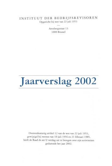 Jaarverslag 2002 - IBR