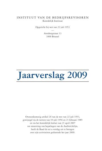 Jaarverslag 2009 - IBR