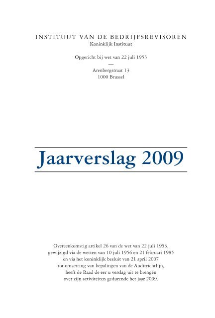 jaarverslag 2009 ibr