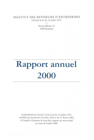 Rapport annuel 2000.pdf - IBR