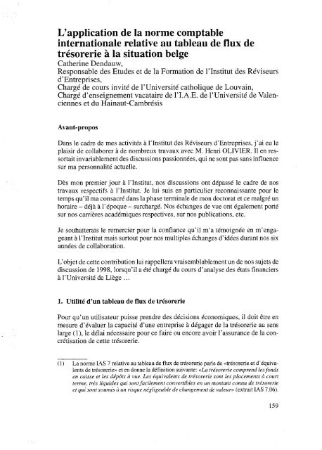 L'application de la norme comptable internationale relative au ... - IBR