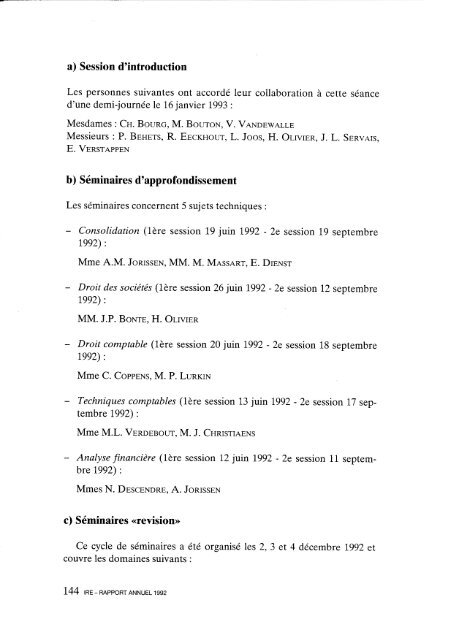 Rapport annuel 1992.pdf - IBR