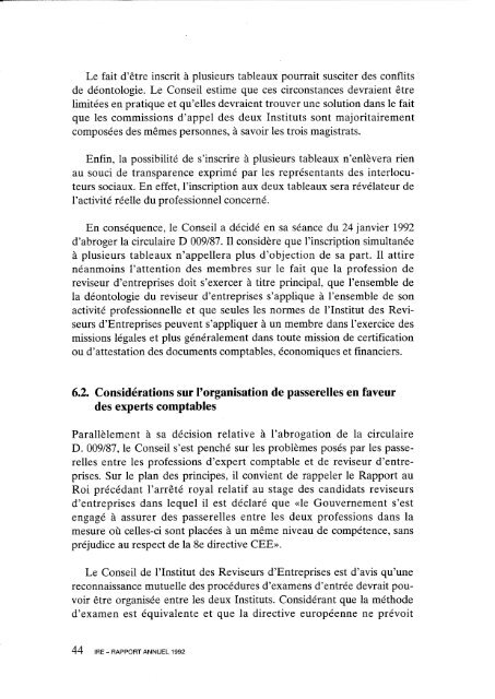 Rapport annuel 1992.pdf - IBR