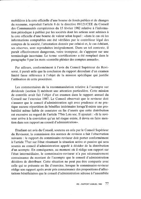 Rapport annuel 1992.pdf - IBR