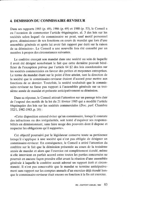 Rapport annuel 1992.pdf - IBR