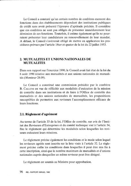 Rapport annuel 1992.pdf - IBR