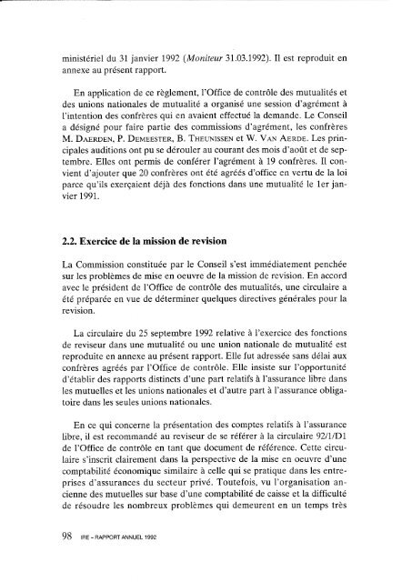 Rapport annuel 1992.pdf - IBR