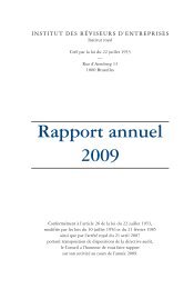 Rapport annuel 2009 - IBR