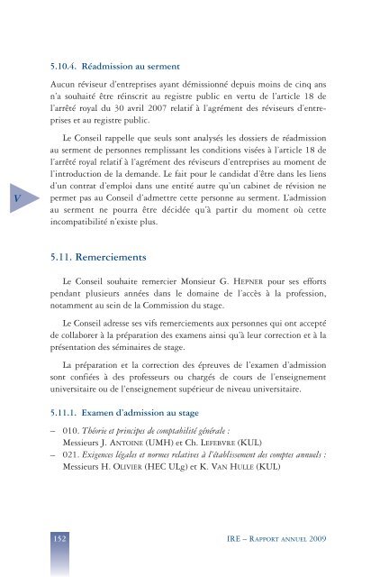 Rapport annuel 2009 - IBR