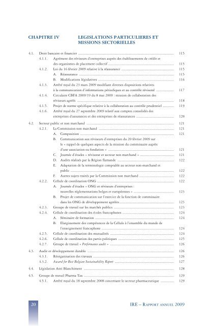 Rapport annuel 2009 - IBR